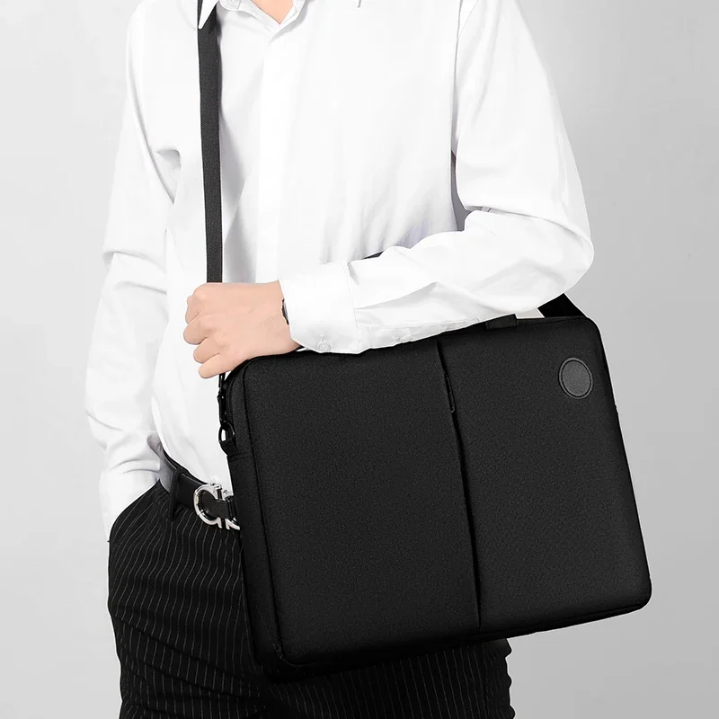 Solid Color Simple And Lightweight Portable Laptop Bag, Portable Business Trip Waterproof Computer Protective Case