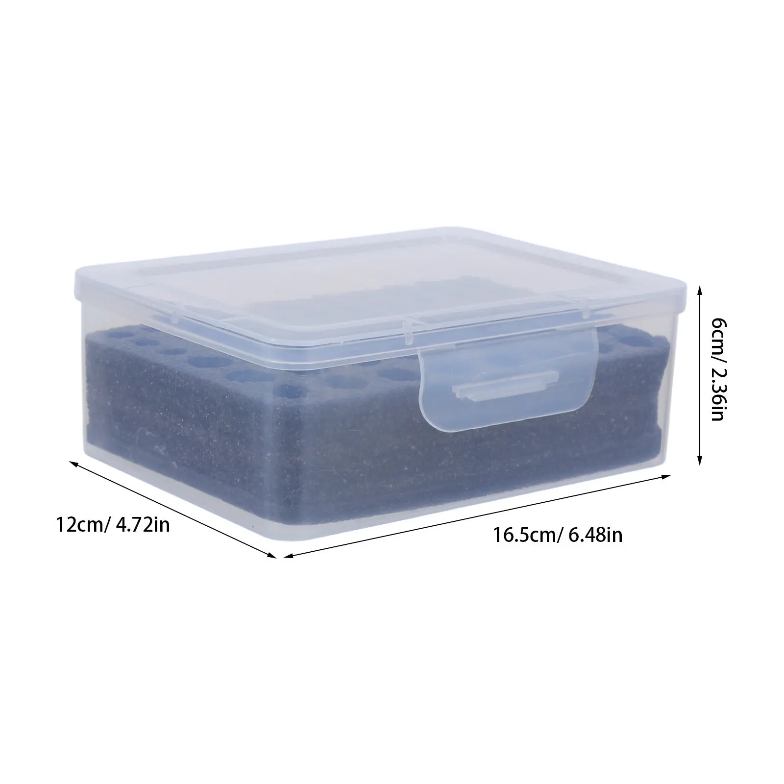 Lockable Battery Organizer Box Aa Aaa Transparent Dustproof Multi-Compartment Foam Holder Case Battery Management Flashlights