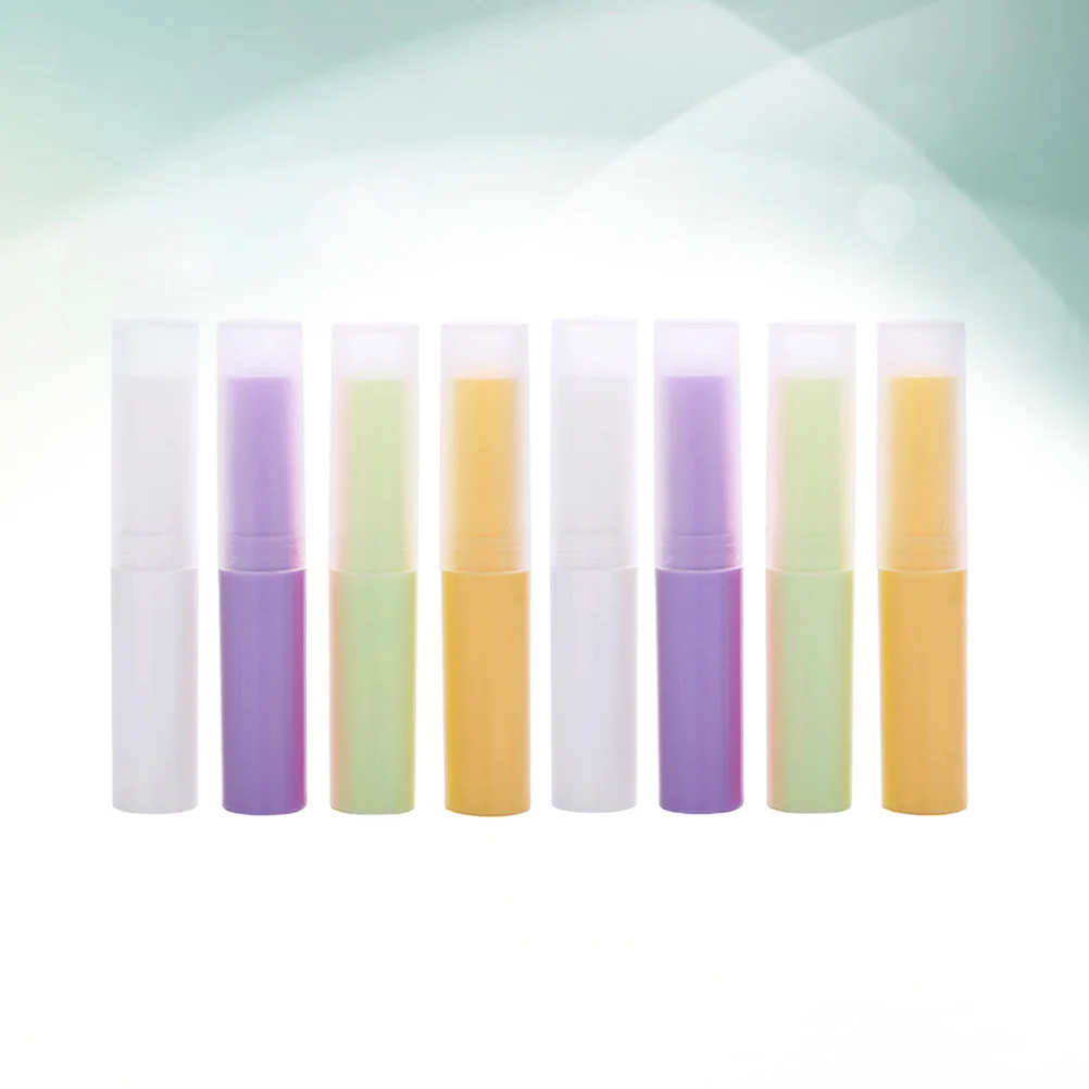 16Pcs Lip Balm Tubes Clear White Purple Yellow Green Reusable Plastic Empty Containers for Craft Making DIY Cosmetics Refillable