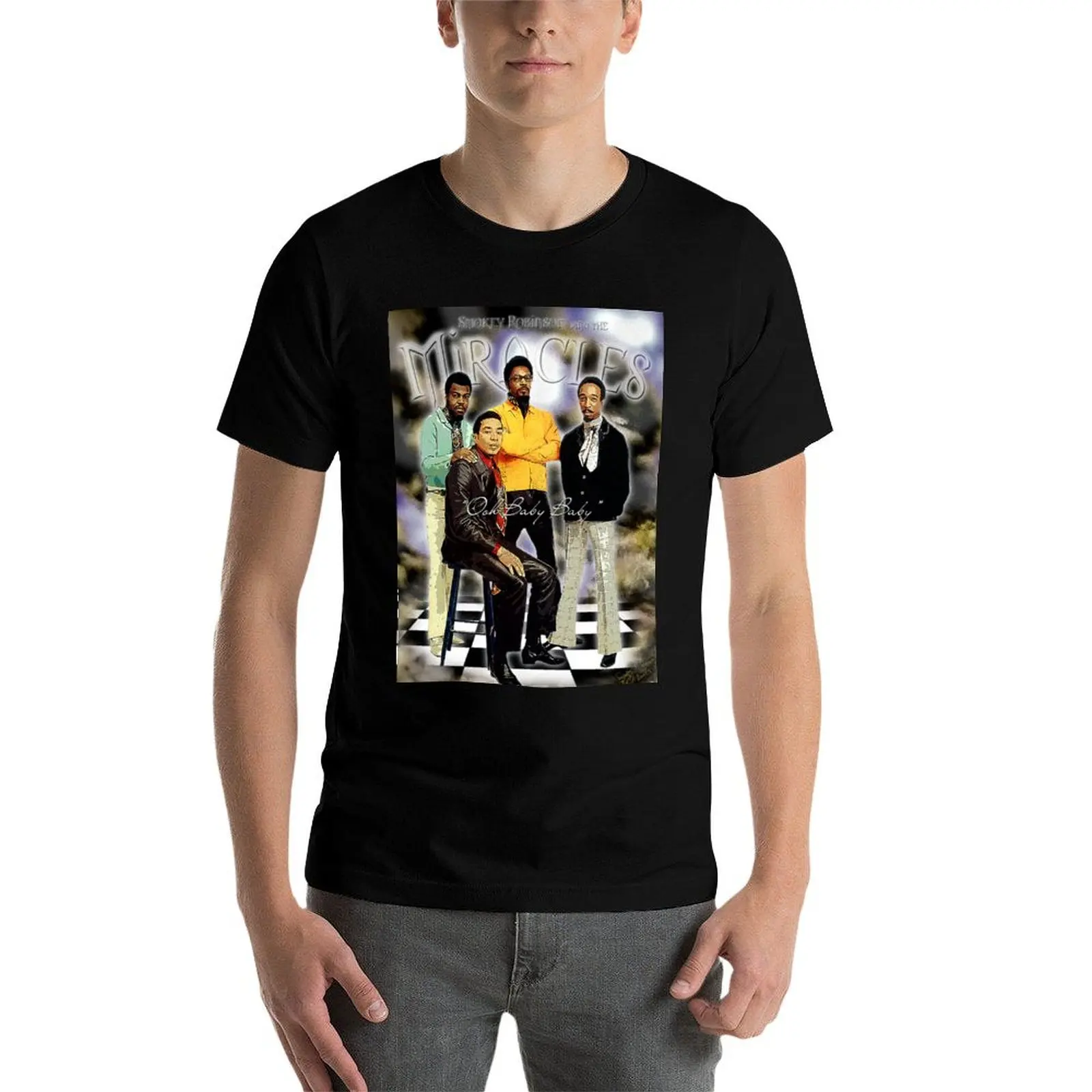 

Smokey Robinson & The Miracles Ooh Baby Baby D-2 Poster T-Shirt t shirt man casual man t shirts graphic T-Shirt