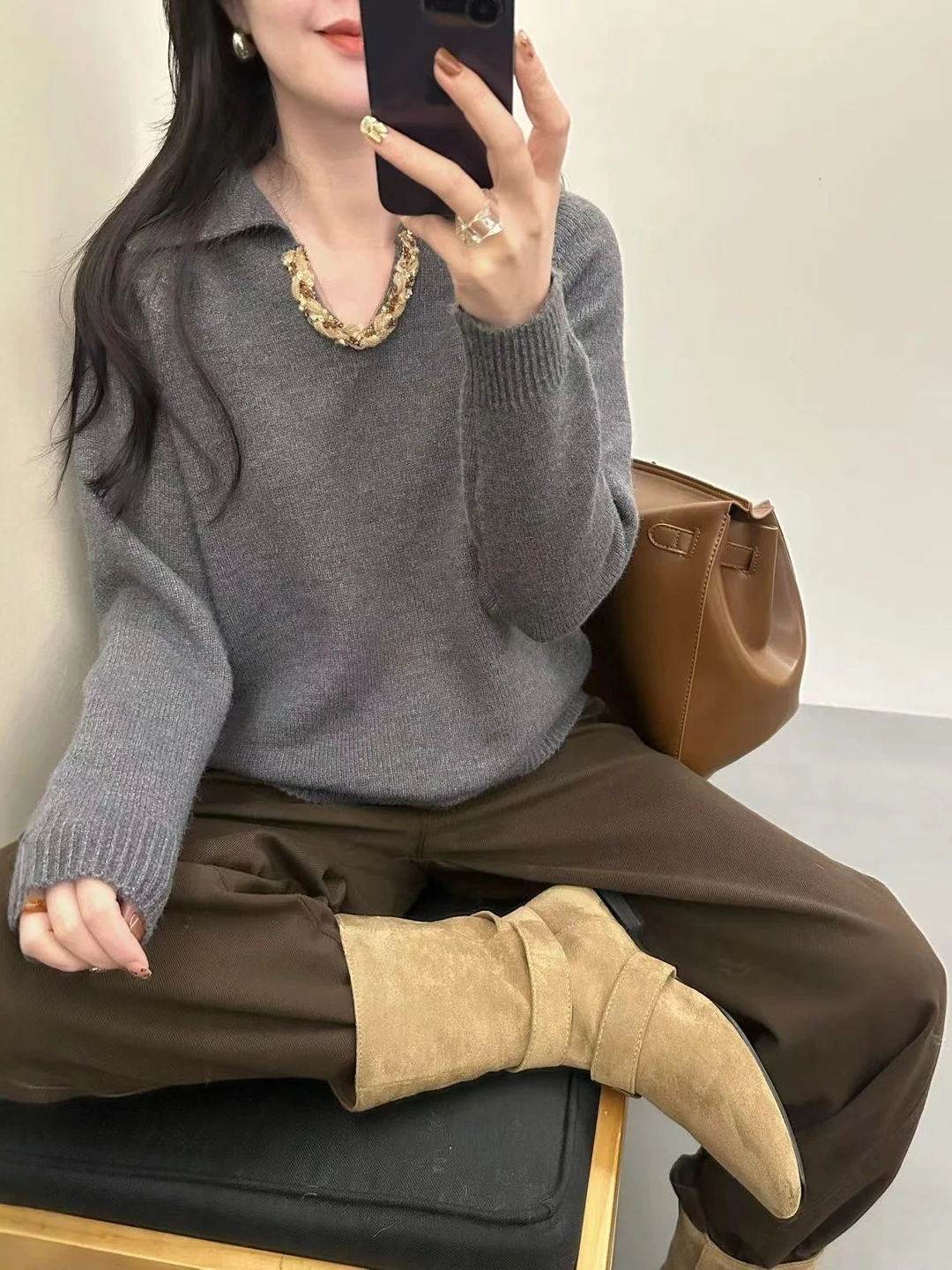 

Осенне-зимний женский трикотажный термотоп с длинным рукавом, стандартный крой, цветной