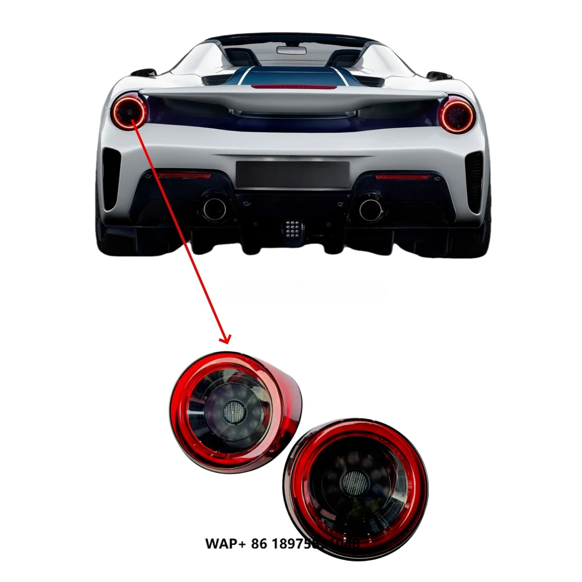 

For Ferrari 488 Original Used LED Tail Light Rear Lighting OEM 307759 307758