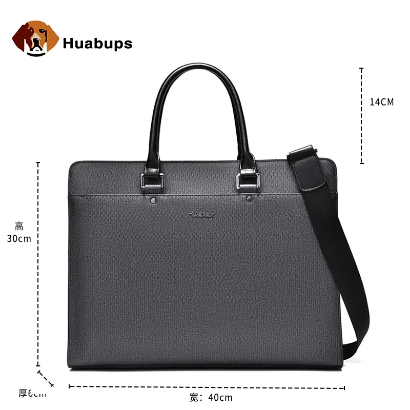 Multi-compartment High-end Briefcase Business New Genuine Handbag Men's Horizontal Laptop Luxury Messenger Bag Men Leather
