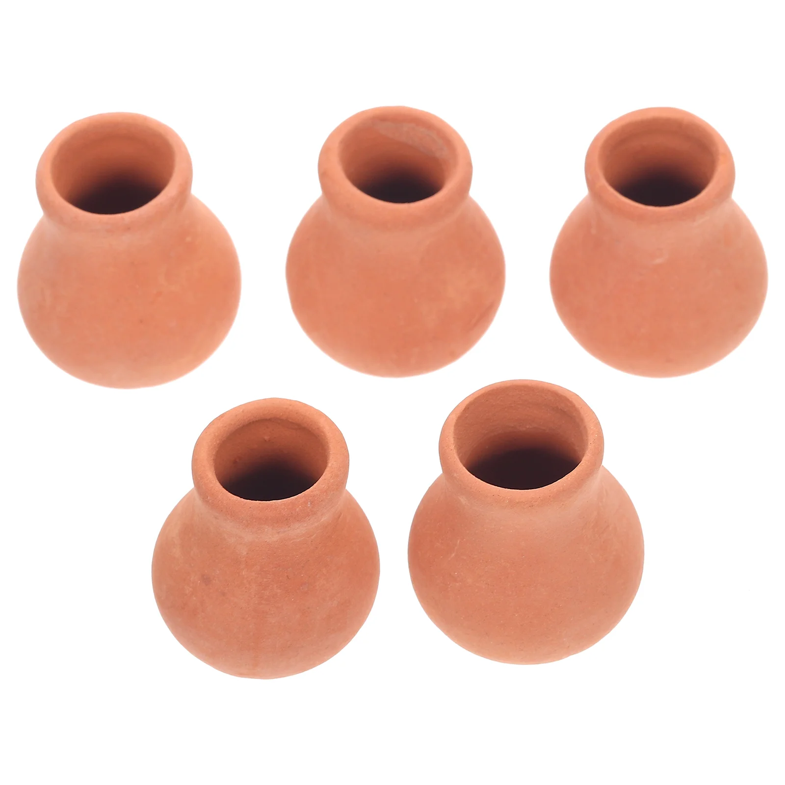 

5 Pcs House Flower Pot Decor Miniature Tiny Adornment Ornament Planter Landscape Small Accessories Decoration