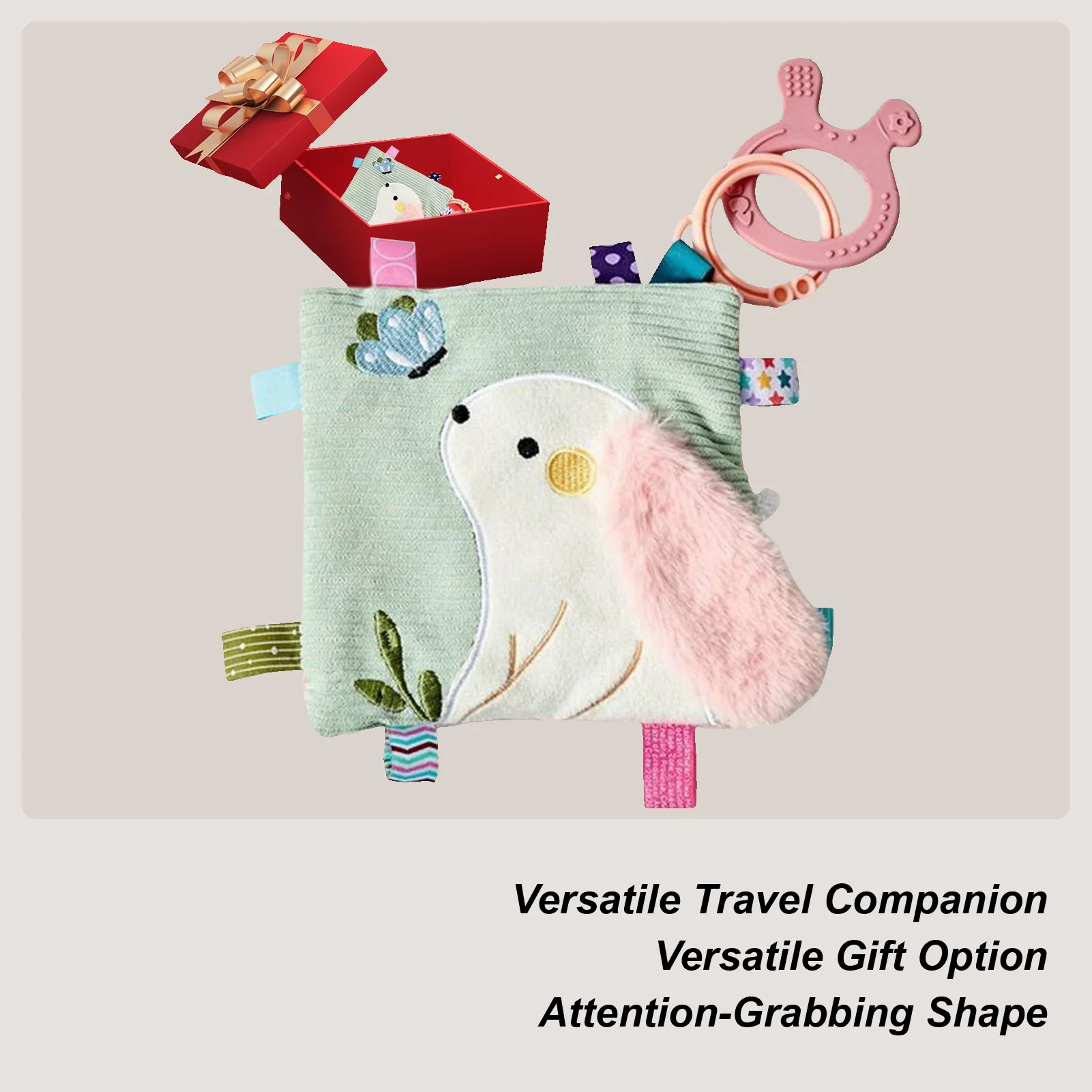 

Kids Sleep Companion Bunny Shape Soft Soothing Towel Soft Rabbit Security Blanket For Girl Car Seat Bed Travel Home Indoor