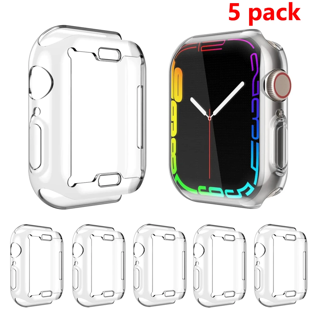 

Tpu Case for Apple watch Cases 44MM 45MM 41MM 40MM 42MM 38MM Screen Protector Cover iwatch series 8 7 6 5 4 3 SE Accessories