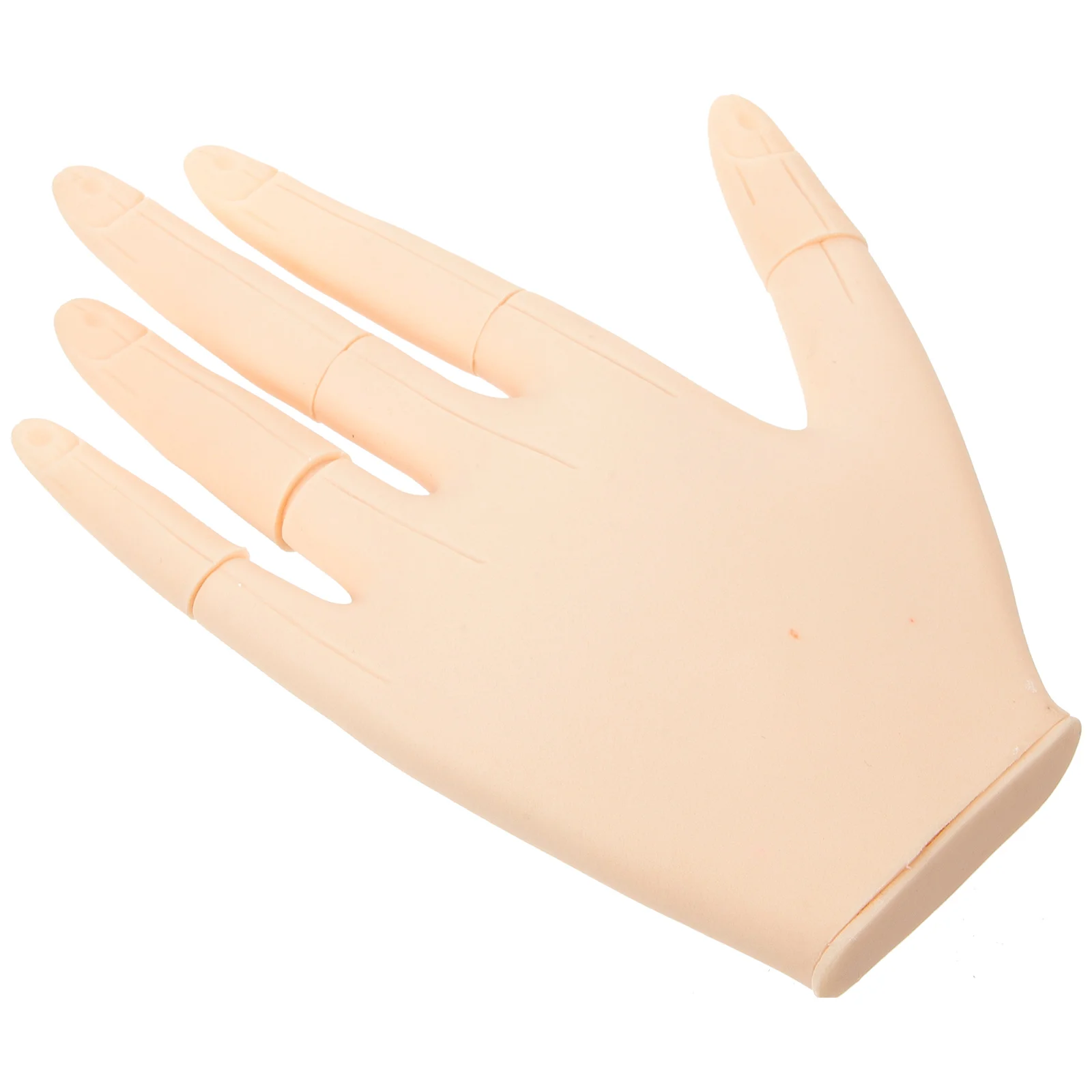 

Lifelike Silicone Nail Practice Hand Detachable Joint Realistic Texture for Beginner Professional Nail Art Training Reusable