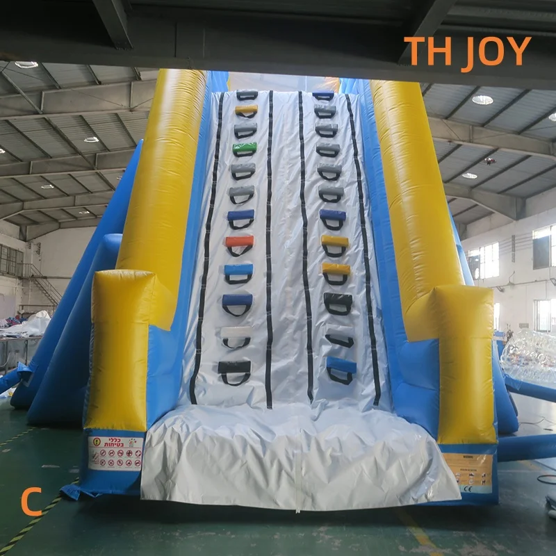 Scivolo gonfiabile lungo 53 piedi e 16 m, scivolo d'acqua gigante per buttafuori commerciali all'aperto con piscina per divertimento estivo
