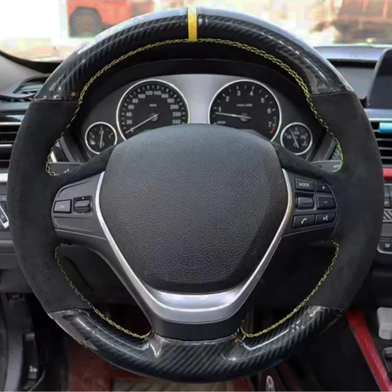 Personalizar costura a mano gamuza cuero protector para volante de coche para Toyota Camry 2018-2019 Avalon 2019 Corolla 2019-2020 RAV4 2019