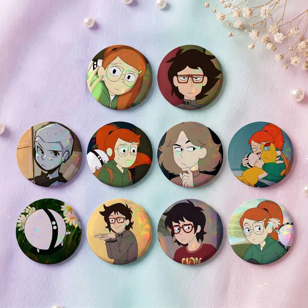 1 pièce de badge/broche de style dessin animé Anime I-Infinity Train pour la décoration de sacs à dos, épinglettes rondes en émail pour accessoires.