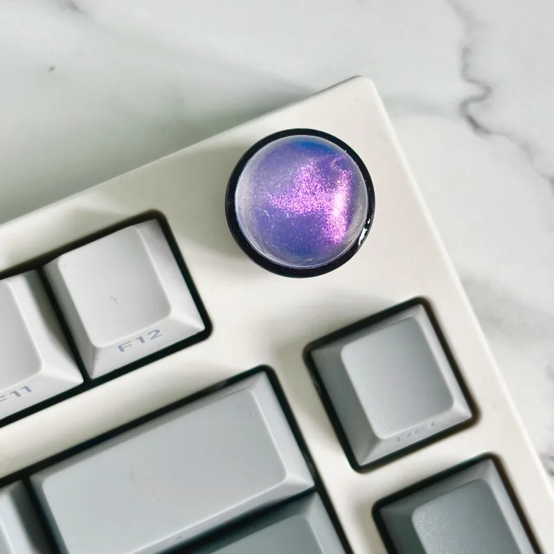 MiFuny Starlight Translucent Knob Keycaps 6mm Resin Volume Knob Handmade Custom KeyCap Mechanical Keyboard Accessories Gift NJ80