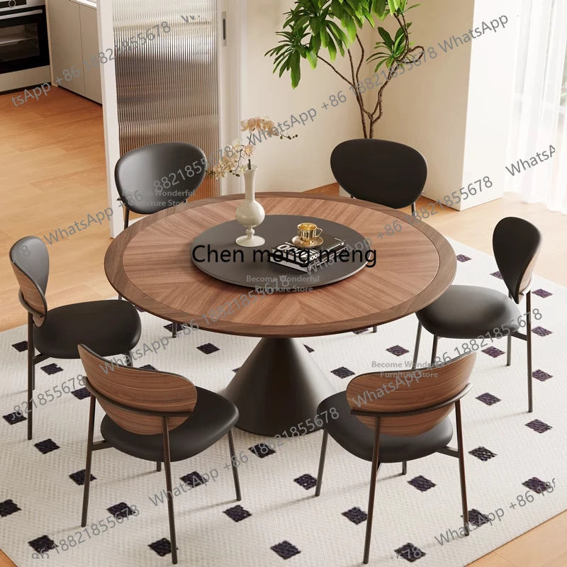 

France Minimalism Dining Tables Modern Solid Wood Living Room Design Round Table Villa Kitchen Hoom Furnitur Tavolo Pranzo