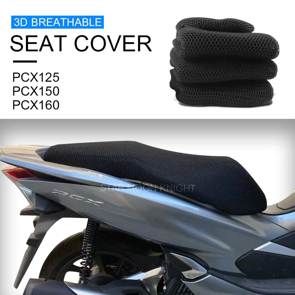 3D Mesh Fabric Seat Cover For Honda pcx 125 150 160 PCX125 PCX150 PCX160 Motorcycle Anti-Slip Breathable Seat Cushion Protector