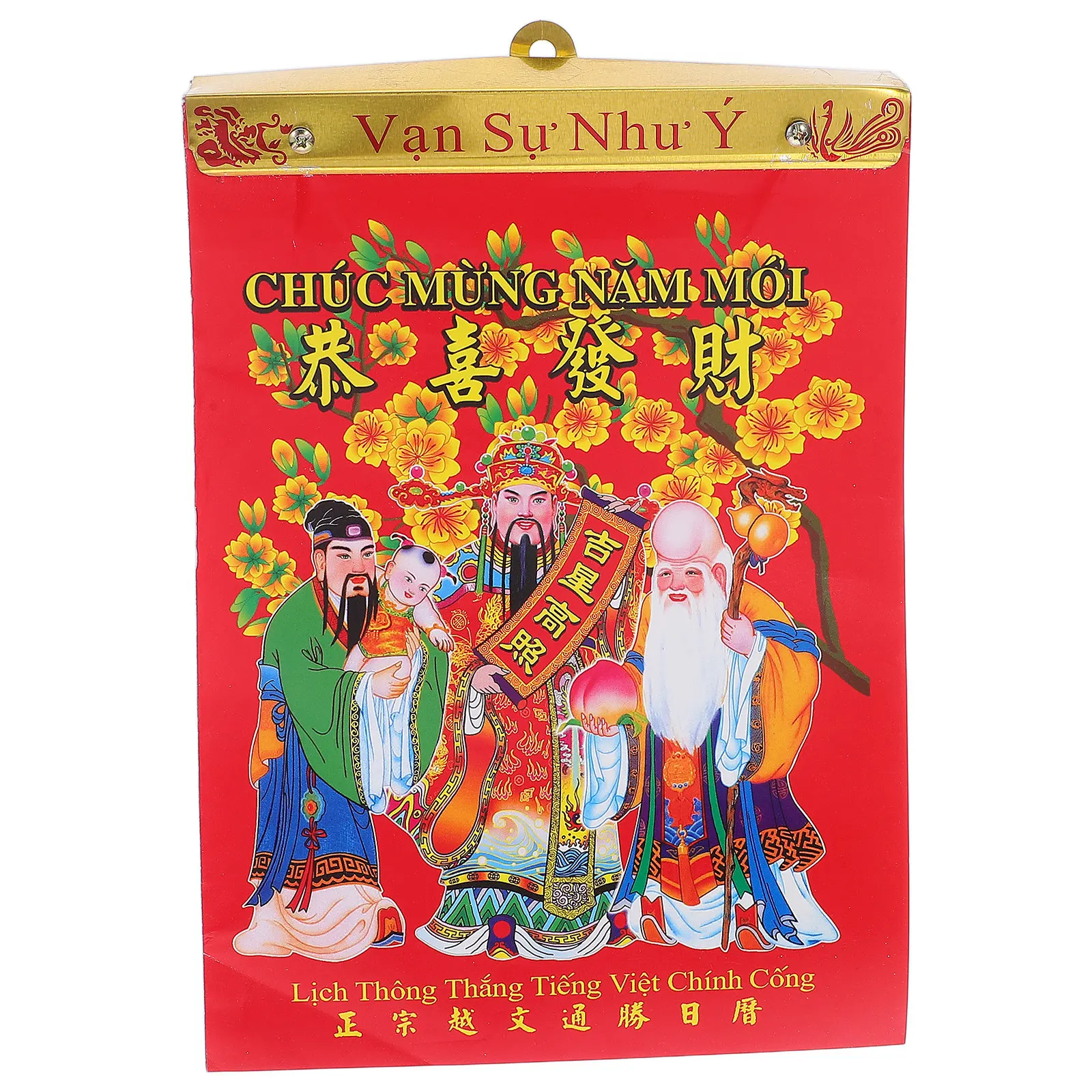 

2026 Traditional Vietnamese Calendar Hanging Wall Planner Tear Off Pages Lunar Phases 24 Solar Terms Festive Home Office Decor