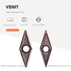 DESKAR Tool VBMT160404 VBMT160408 LF6118 LF6018 Insert VBMT Numerical ControlBlade Lathe Cutter Turning Tool For Stainless steel