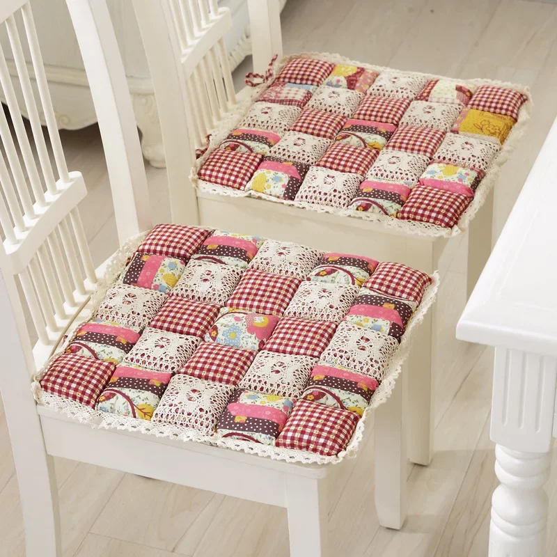 40X40cm Flower Style Square Cotton Seat Cushion Sofa Car Mat Home Kitchen Chair Sit Pad Mat Pillows Home Decor