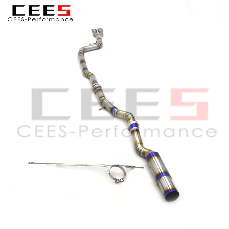 

cees Auto Straight Pipe for BMW M3/M4 F80/F82 3.0T 2014-2019 SS304 Single Midpipe with Brace Exhaust Single Exit Catback Muffler