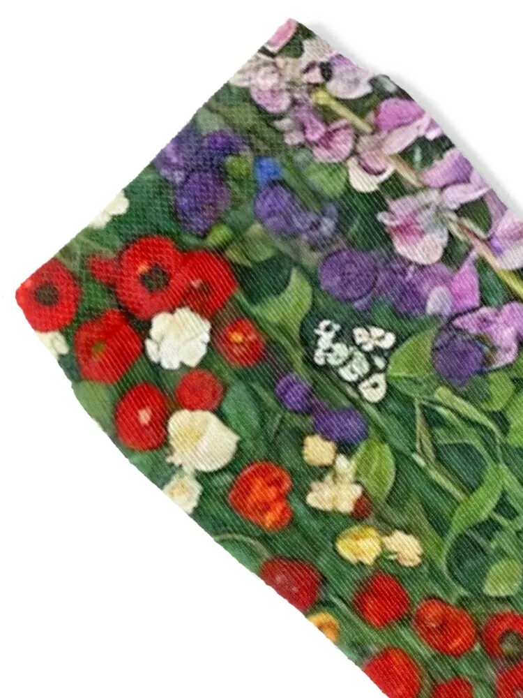 Gustav Klimt Flower Garden Socks compression floor set hip hop Socks Men's Women's