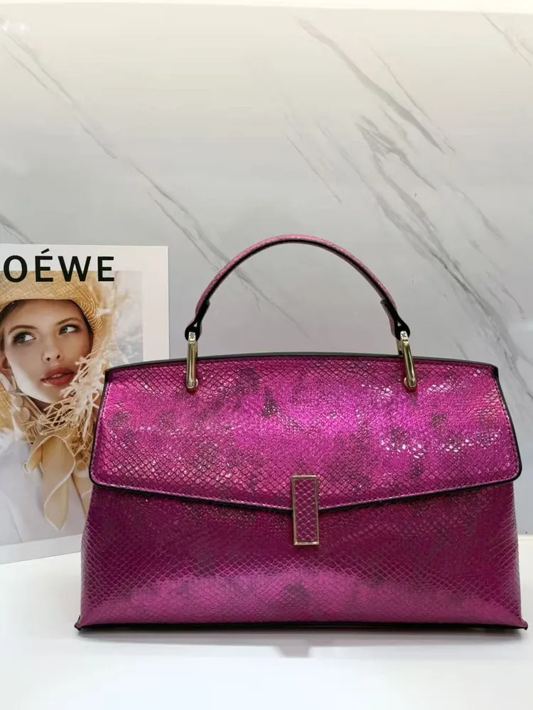 

Faionable Laser Bright Pattern Snake Skin Single oulder Crossbody Bag Ele Sle Women's Handbag Casual Scene