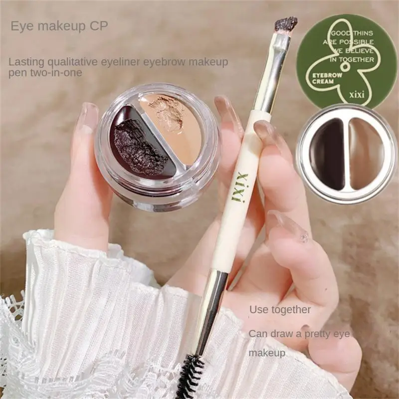 2 In 1 Eyeliner Eyebrow Makeup Easy To Color Waterproof For Women Eyebrow Cream Eyeliner Eyebrow Set Eyeliner Cream Long Lasting