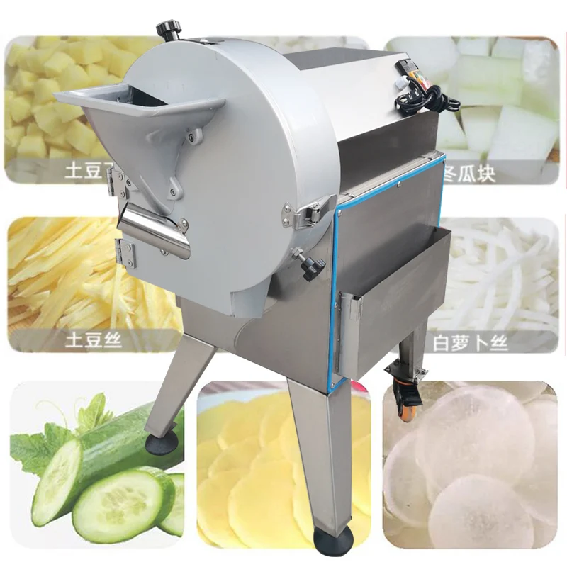 Commercial Multi Purpose Vegetable Processor Electric Cutter Slicer Shredder Dicer For Potato Carrot Winter Melon