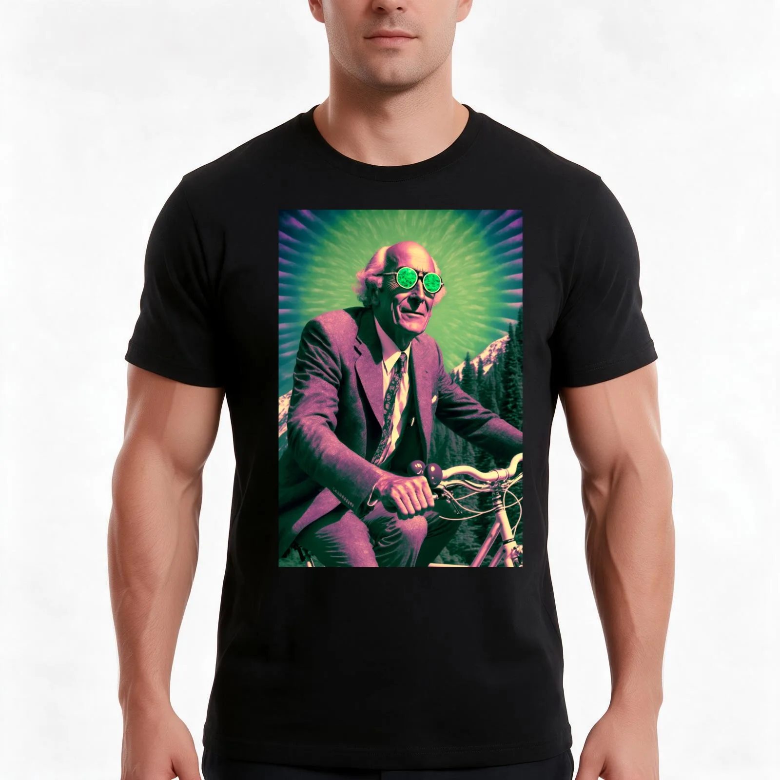 Albert Hofmann Bicycle Day T-Shirt Summer Casual Cotton Tee Oversized Streetwear Tops Vintage Graphic Print Unisex Men Women