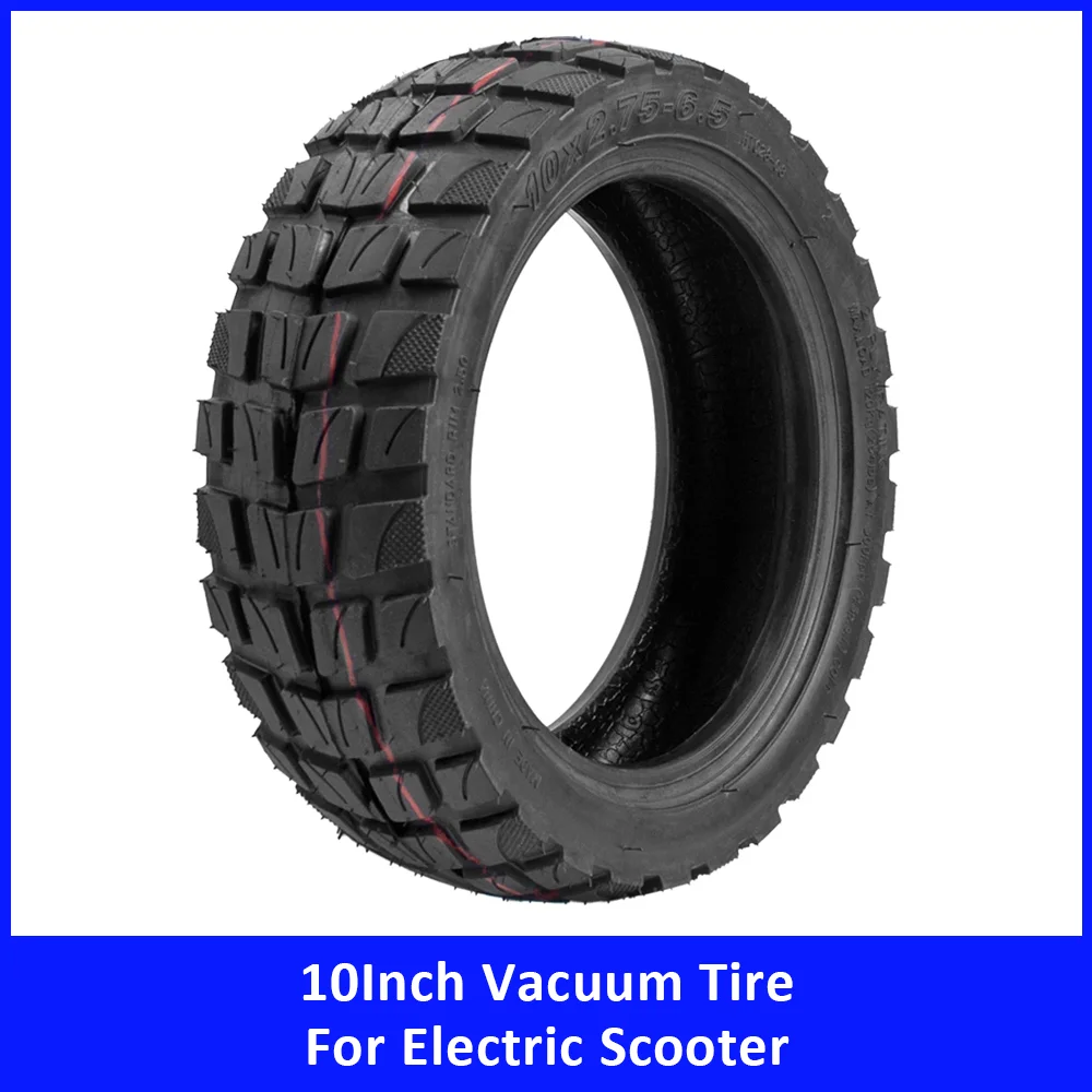 10Inch Vacuum Tire for Electric Scooter Universal 10x2.75-6.5 Tubeless Off-Road Tyre Wheel Electric Scooter Accessories Parts