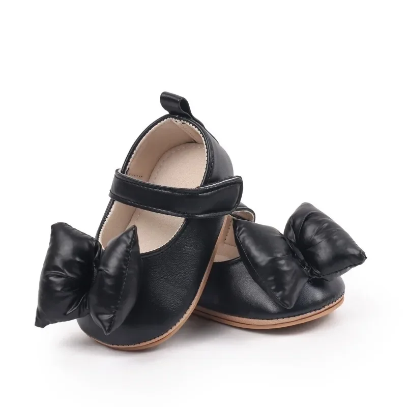 

Baby Princess Walking Shoes 2026 New Korean Version Bow Baby Soft Single Shoe Fashionable Anti Slip Newborn Child Walking Shoe