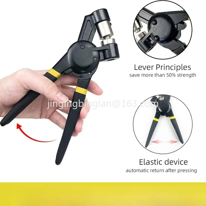 Ex-factory price air eye buckle multi-size hole punch mounting pliers tool cable loop tarpaulin