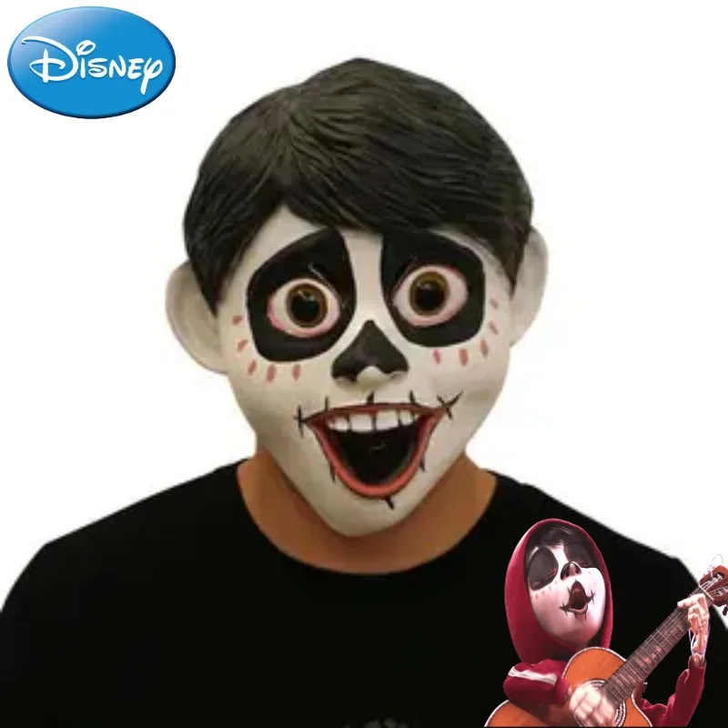 Disney Coco Miguel Riveras Cosplay Full Head Mask Perform Photography Props Latex Mask Kids Carnival Party Clothing Accessories