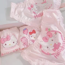 Kawaii Girly Heart Hello Kitty Cute Underwear Anime Cartoon Comfortable Breathable Cinnamoroll Purin Sanrio Women Briefs Panties