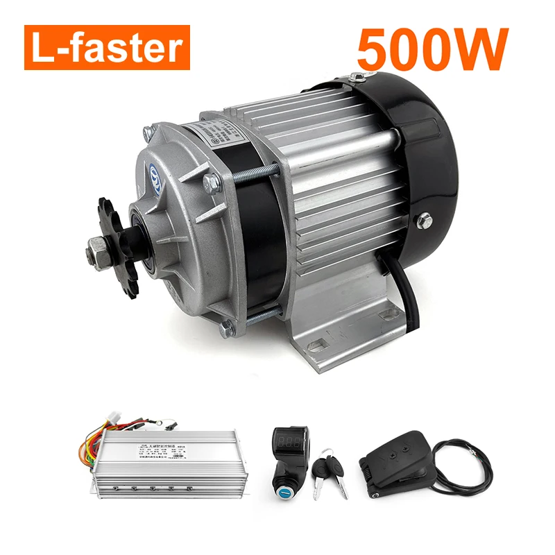 48V 500W Brushless DC Gear Motor for Tricycle