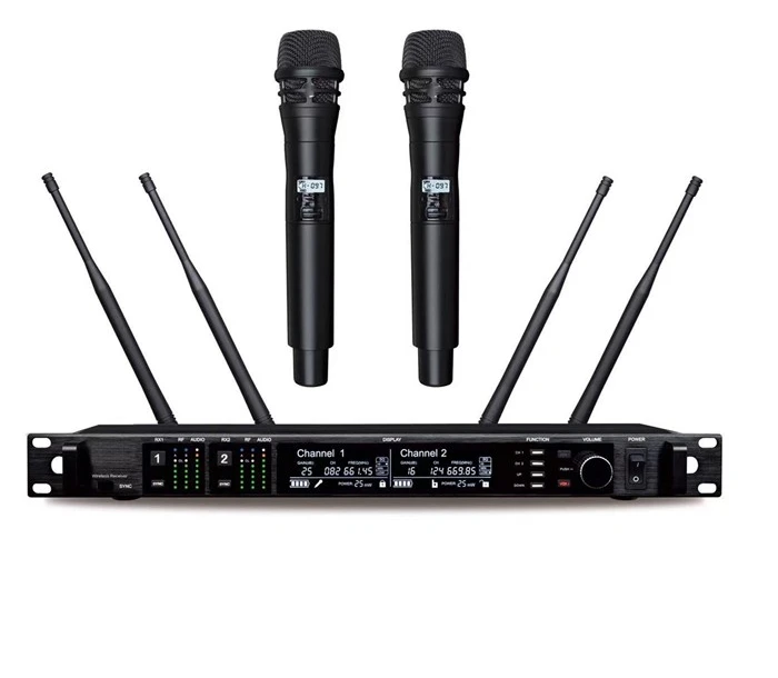 AD4D KSM8 500/600/900mhz Uhf Wireless Microphone Manufacturers Professional Dual Channel Receiver Stage Mircrofone