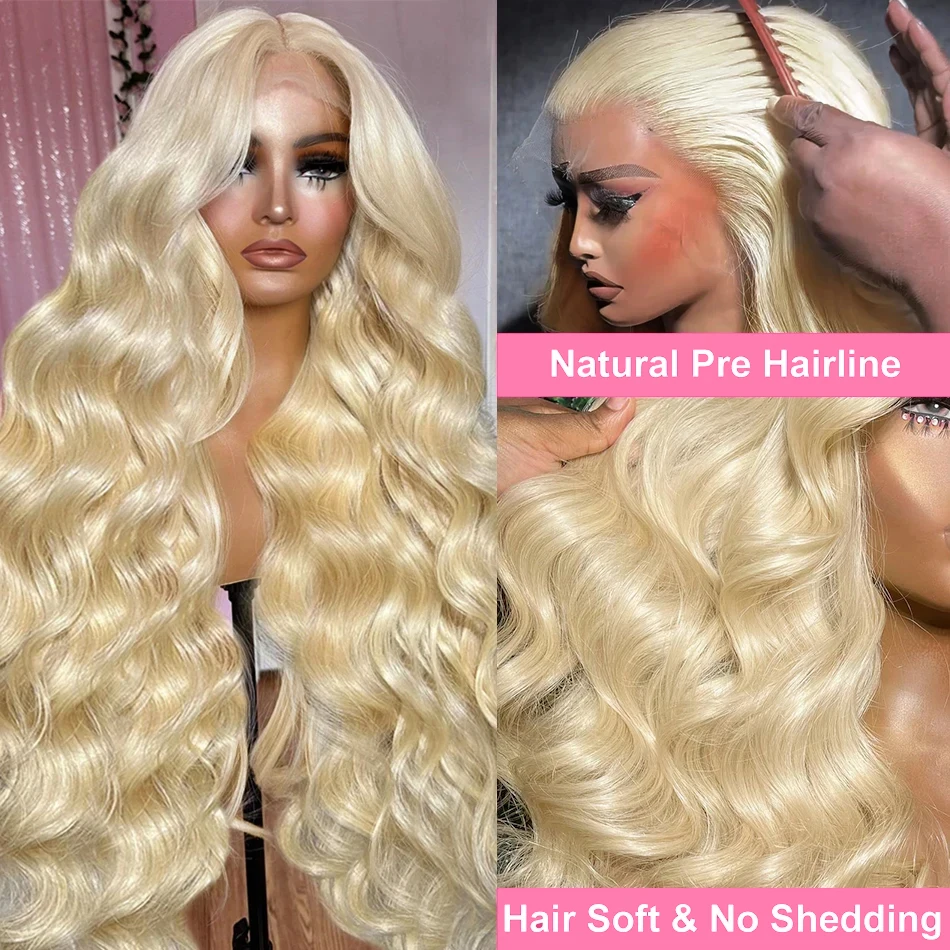 613 Blonde Body Wave 13X4 Lace Front Human Hair Pruiken Voor Vrouwen Transparant Braziliaans Gekleurd 13X6 Lace Frontale Pruik Menselijk Haar