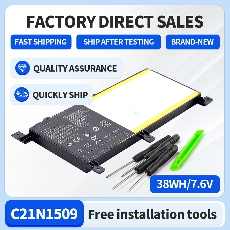 

Somi 7.6V 38WH C21N1509 Laptop Battery for ASUS X556U X556UA X556UB X556UF X556UJ X556UQ X556UV A556U F556UA K556UA K556UV