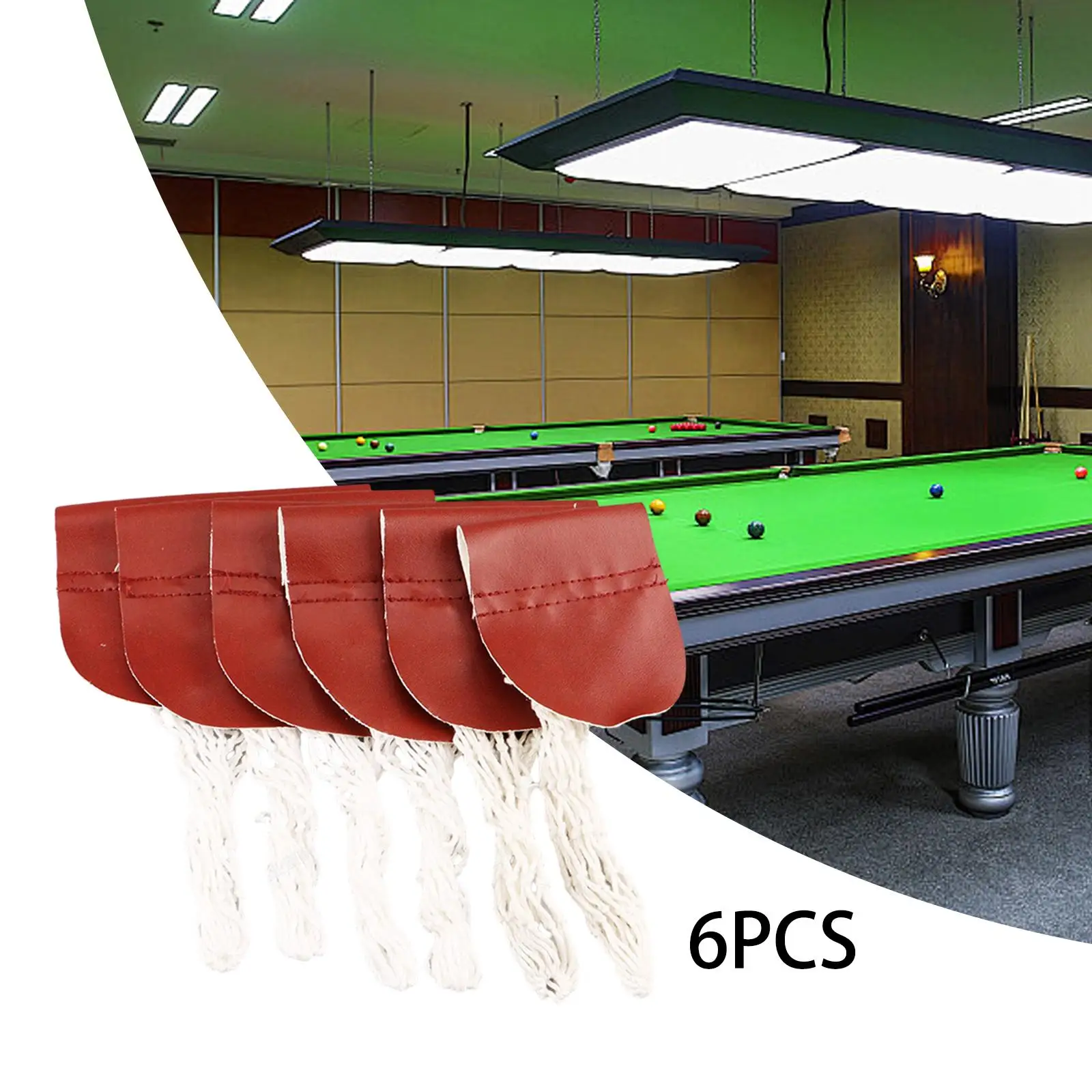 6Pcs Pool Table Pocket Mesh Net for Billiard Clubs Entertainment Venues