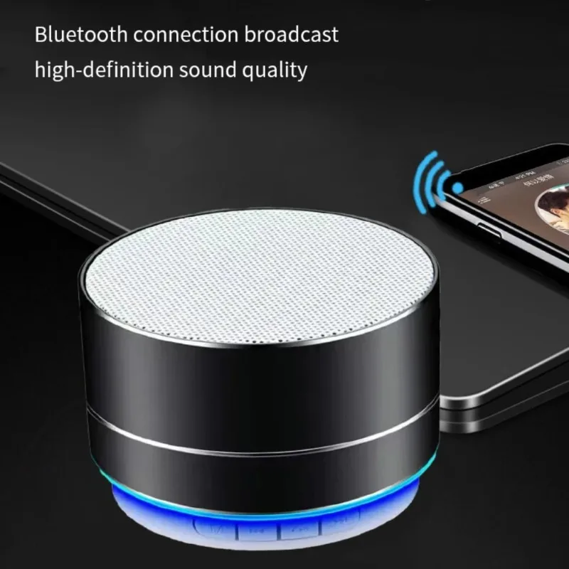 Wireless Bluetooth Speaker Small Steel Cannon Subwoofer Portable Mini Gift Card Bluetooth SpeakerColor