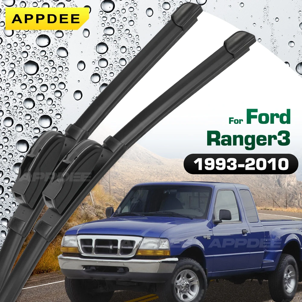 

APPDEE For Ford Ranger MK2 MK3 1993-2010 Silicone & Rubber Wiper Front Wiper Blades Windshield Windscreen Window Brushes
