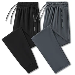 Summer Casual Pants Men Running Jogging Gym Fitness Quick Dry Trousers Men Outdoor Sports Pants Men Women Sweatpants Black 3XL