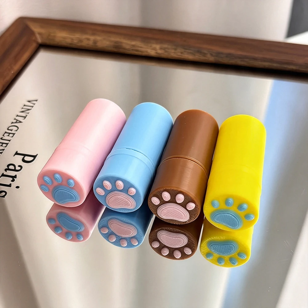 1pcs Kawaii Cat Paw Mini Nail Stamp For Transfer Small Flower Butterfly Patterns, Beginner Nail Stamper Manicure Printing Tools-