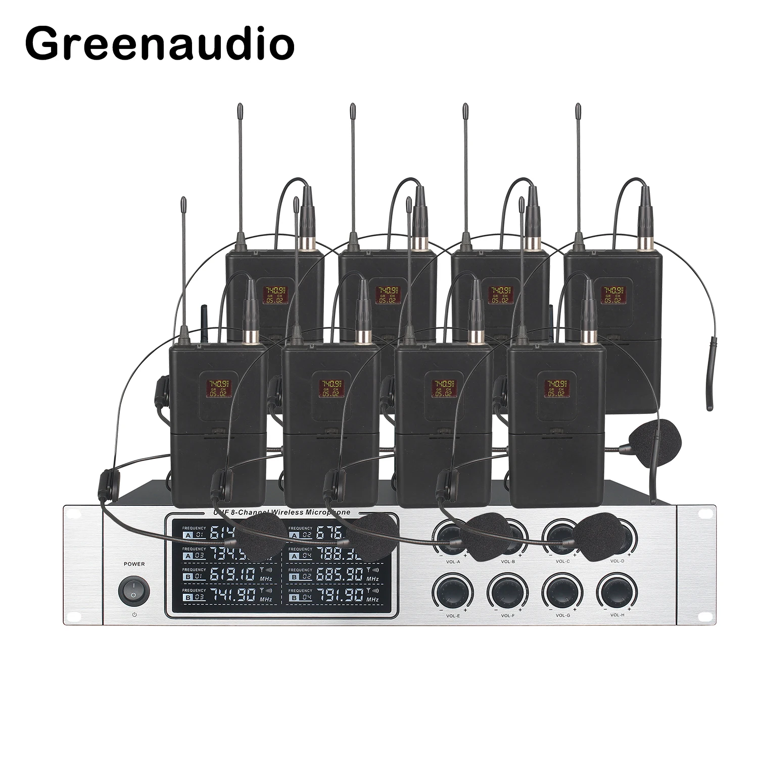 GAW-U8804 Professional UHF one to eight wireless microphone digital conference system KTV singing stage sound system equipment