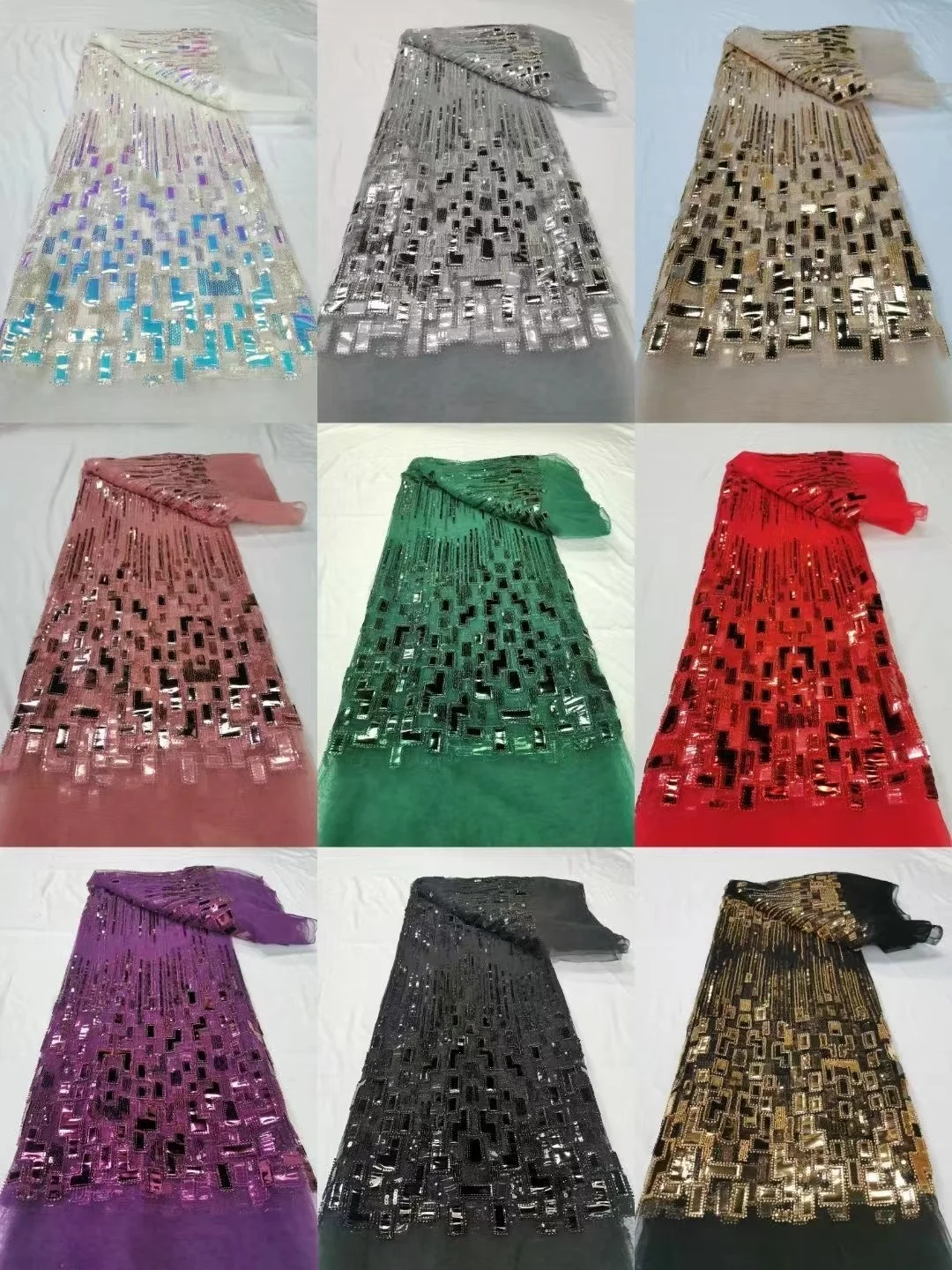 

5 Yards African Lace Fabric With Sequins High Quality Swiss Voile Embroidery French Guipure Net Lace Fabric For Sew Party Dress