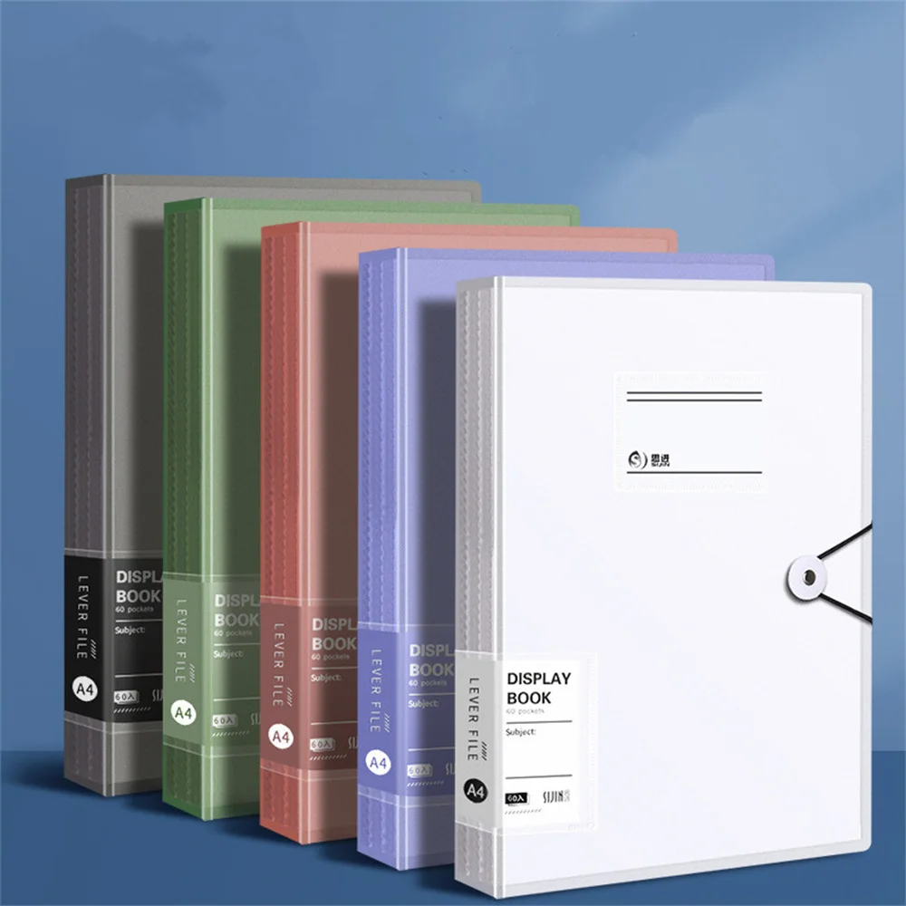 

A4 File Folder Display Book Transparent Insert Paper For Document Organizer Bag School Office Stationery Supplies