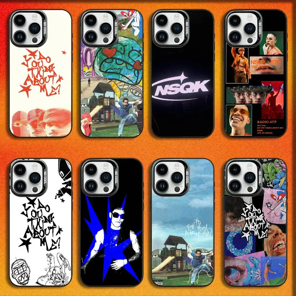 Singer N-NSQK Botanica Phone Case For iPhone 16,15,14,13,12,11,Mini,Pro,E,MAX Black Candy Matte Shockproof Cover