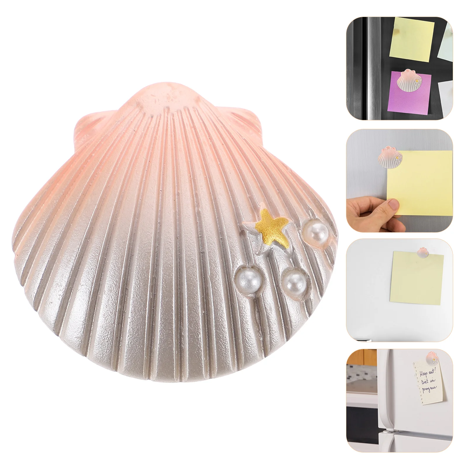 

Simulated Pearl Shell Refrigerator Magnets Refridgerator Decor Accessory Magnetic Force Office