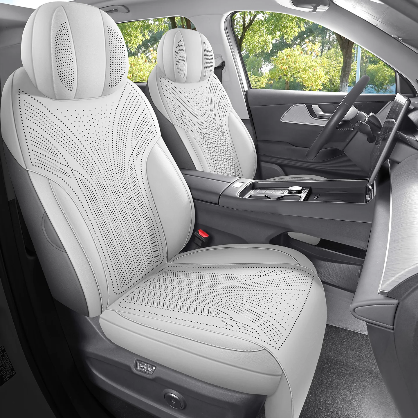 Custom 7‑Seat Seat Covers,Full‑Cover Front Half‑Wrap Rear,Performance Upholstery Fabric for Jaecoo J8 Chery Tiggo 9 2024‑2026