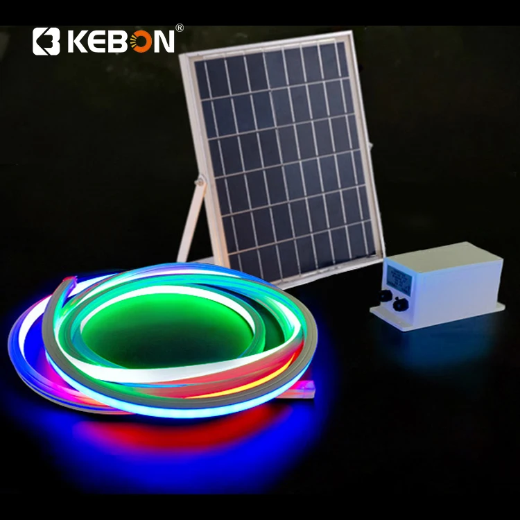 High Efficiency DC 6V Garden Villa Courtyard Waterproof IP65 Outdoor Flexible RGB Solar Power Led Strip Light