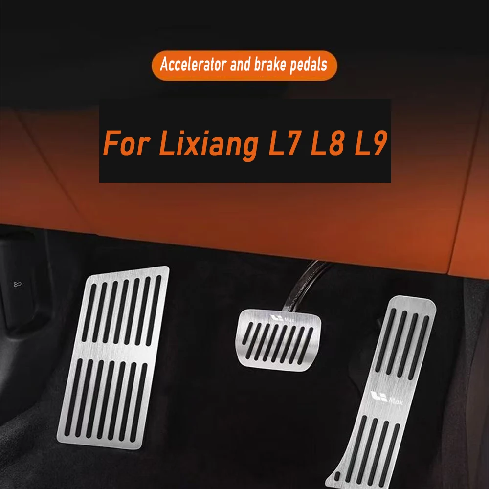 

For Lixiang L7 L8 L9 2023 Automotive brake panel aluminum alloy metal brushed pedal automotive modification parts