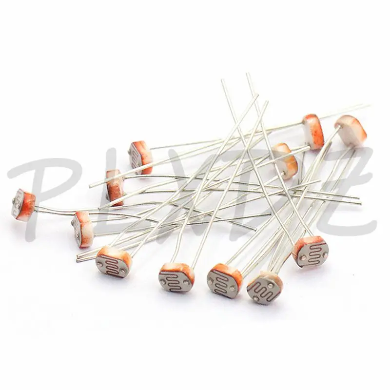 50 قطعة/الوحدة LDR صور ضوء المقاوم الحساسة الكهروضوئية Photoresistor 5528 GL5506 5516 5528 5537 5539 5547 5549 لاردوينو