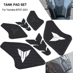 New 2022 2023 FOR YAMAHA MT07 MT-07 MT 07 Motorcycle Accessories Non-slip Side Fuel Tank Stickers Waterproof Pad Rubber Sticker